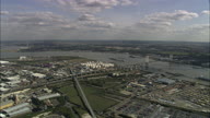 Wide Shot Thames Estuary And Queen Elizabeth Bridge