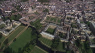 Cambridge - High Wide Shot Of Colleges And River