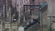 C/U Of 18Th C Sign Across Old Great North Road To Zoom Out On Stamford And Churches