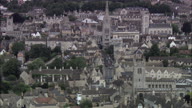 C/U Of 18Th C Sign Across Old Great North Road To Zoom Out On Stamford And Churches