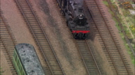 Steam Train On Great Central Railway C/U Below - Dark Steam - Parked Train On Side