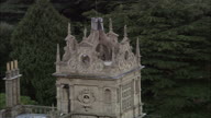 Wollaton Hall C/U Circling Shot Of Roof And Windows