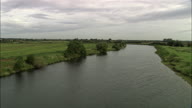 Low Shot Of River Trent To Pull Out And High Shot Above River