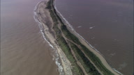 C/U Track Along Spurn Head To Pull Out And Show End Of Land