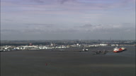 High Shot To Low Of Ships In Humber Estuary