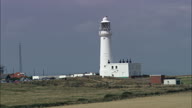 C/U On Flamborough Lighthouse Then Zoom Out To Cliffs
