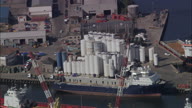 Aberdeen And Port With Oil Rig Stuff