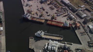 Aberdeen And Port With Oil Rig Stuff