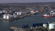 Aberdeen And Port With Oil Rig Stuff