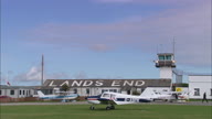 Landing At St Just Airfield