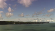 Wide Shot Of Clovelly And Coastline
