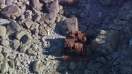 Old Wreck On Shoreline At Hartland Point