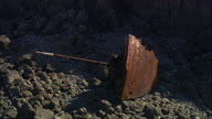 Old Wreck On Shoreline At Hartland Point