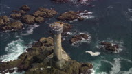 Sea On Rocks By Longships Lighthouse
