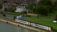 Small Commuter Train Along Exe Estuary