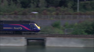 Diesel Express Train Out Of Newton Abbot To Exeter