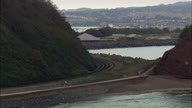Train Round Curve Into Exe Estuary