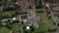 Good Reveal Of Salisbury Cathedral From Spire With A Move Up And Over