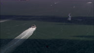 Catamaran Ferry On Way To Isle Of Wight