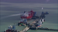 Tankers At Fawley Refinery On Southampton Water