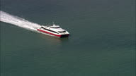 Sea Catamaran On Way To Isle Of Wight
