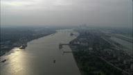Back Lit Thames Over Woolwich Ferries