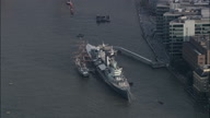 Hms Belfast On Thames By Tower Bridge
