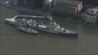 Hms Belfast On Thames By Tower Bridge