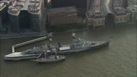 Hms Belfast On Thames By Tower Bridge