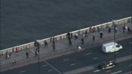 Commuters On Bridge