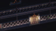 Boat Under Tower Bridge And Pull Out
