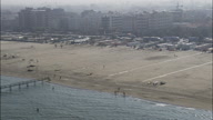 Low Over Beach In Rimini With No Tourists