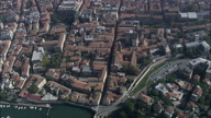 Rimini Houses And Tiberius Bridge  Ponte Di Tiberio  And Arengo And Podesta' Palaces