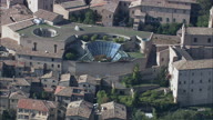 Close Of Modern Glass Structure Built In Courtyard Of Urbino Palace
