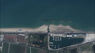 Directly Down On Coast With Small Marina  With Boats  Near Porto Recanati  Giacomo Leopardi