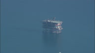 Small Oil/Gas Platform On Marche Adriatic Sea