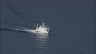 Fishing Boat At Sea Near Giulianova Lido