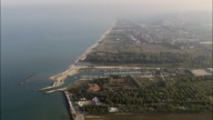 Mouth Of River Vomano Near Roseto Degli Abruzzi With Marina