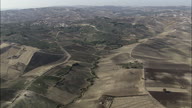 Hills Dotted With Villages And Fields On The Way To Puglia  Apulia