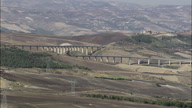 Two Road Viaducts With Cars  Ss410  Near Melfi