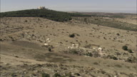 Castel Del Monte Castle On Top Of Hill In The Background Of Surrounding Landscape