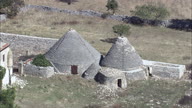 Pull Out From Huts At Traditional Apulian Farm