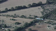 Small Local Two Carriages Train On Apulian Plain
