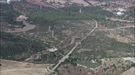 Apulian Plain With Fields, Roads And Pylons