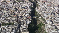Massafra Town With Church And Bridge Over Gorge Near Gravina San Marco