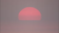 Sun Setting Behind Horizon