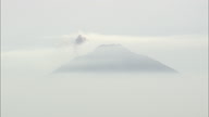 Stromboli Island And Volcano Wide  Smoking Volcano