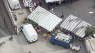 Directly Down On Market Stalls At Cefalu
