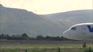 Windjet Airplane Getting Ready For Take Off At Palermo Airport