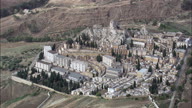 Cemetry At Caltanissetta With Ruins Of Castle Of Pietrarossa